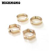 2021 m. Nauji 10 vienetų / maišelis 12 mm aukso vario metalo apvalios didelės skylės karoliukai viduryje gali dėvėti karoliukus „pasidaryk pats“ papuošalų priedai