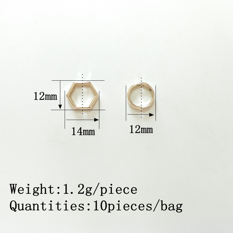 2021 m. Nauji 10 vienetų / maišelis 12 mm aukso vario metalo apvalios didelės skylės karoliukai viduryje gali dėvėti karoliukus „pasidaryk pats“ papuošalų priedai