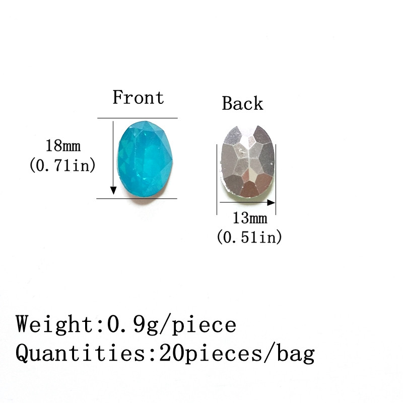 Novih 20 komada/lot 13*18MM smola ovalnog oblika od smole od vještačkih dijamanata ovalnog oblika DIY dodaci za bižuteriju