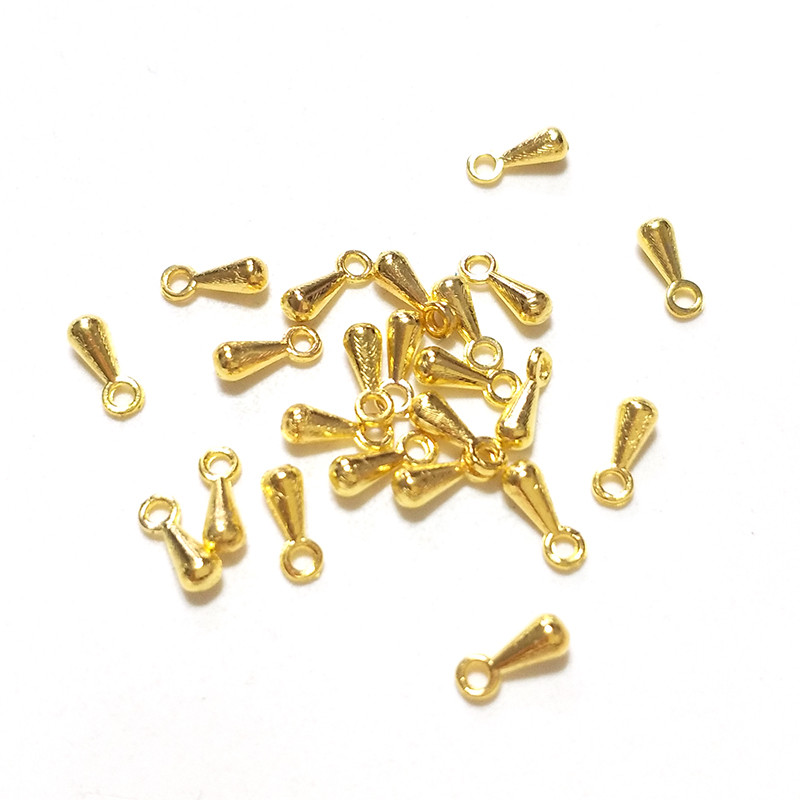 Novi 200 komada/vrećica 3*7MM Nakit Metalni lančić za produžavanje repa od legure cinka Vodeni privjesak za DIY nakit Narukvice Dodaci