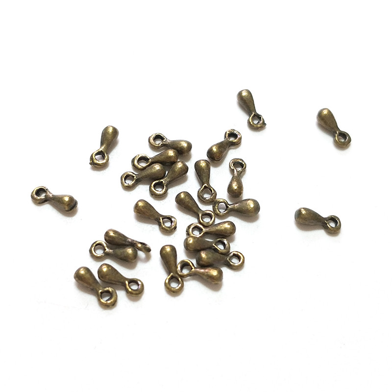 Novi 200 komada/vrećica 3*7MM Nakit Metalni lančić za produžavanje repa od legure cinka Vodeni privjesak za DIY nakit Narukvice Dodaci