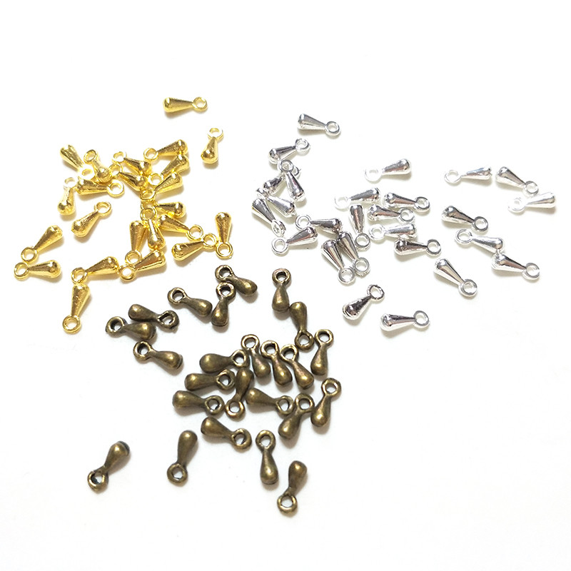 Novi 200 komada/vrećica 3*7MM Nakit Metalni lančić za produžavanje repa od legure cinka Vodeni privjesak za DIY nakit Narukvice Dodaci