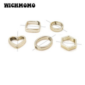 2021 m. Naujos mados 12 mm 10 vienetų / maišelis Cinko lydinio auksas 5 stiliaus pakabukai karoliukai jungtys „pasidaryk pats“ auskarai pakabukai papuošalų priedai