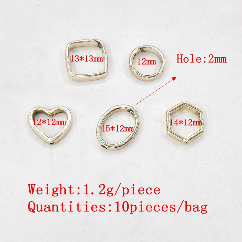 2021 m. Naujos mados 12 mm 10 vienetų / maišelis Cinko lydinio auksas 5 stiliaus pakabukai karoliukai jungtys „pasidaryk pats“ auskarai pakabukai papuošalų priedai