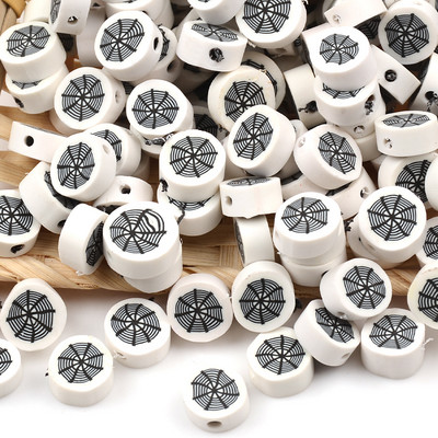 Halloween serija Paukova mreža Perle od polimerske gline Razmaknice Perle za izradu nakita DIY Narukvice Dodaci za nakit