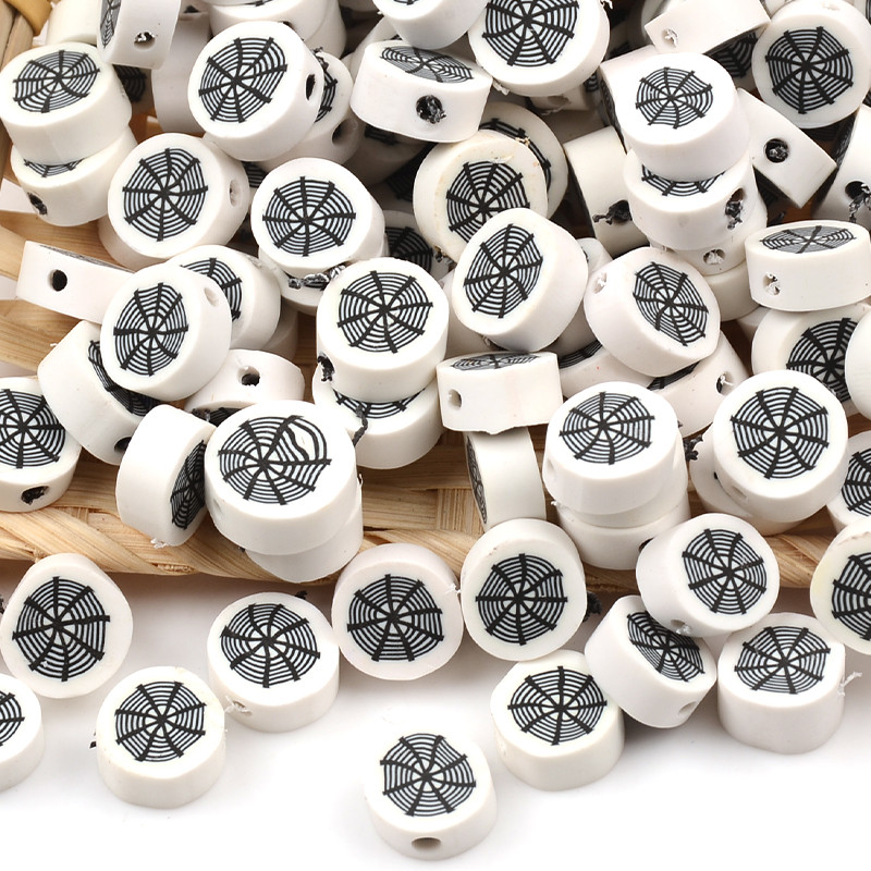 Halloween serija Paukova mreža Perle od polimerske gline Razmaknice Perle za izradu nakita DIY Narukvice Dodaci za nakit