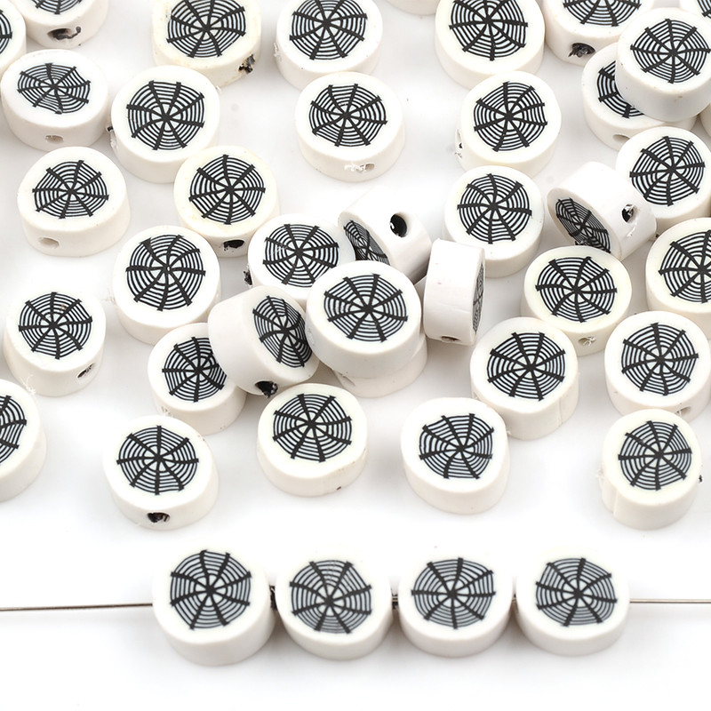 Halloween serija Paukova mreža Perle od polimerske gline Razmaknice Perle za izradu nakita DIY Narukvice Dodaci za nakit