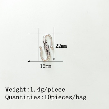 2021 Нова мода 22*12 мм 10 броя/чанта Бронзови закопчалки Куки Закопчалка за колие Направи си сам Гривна Аксесоари за бижута