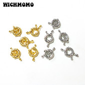 Naujas 10 vienetų / maišelis 11 mm 13 mm auksinis apvalus raktikaulio kaklo užsegimas "pasidaryk pats" papuošalų priedai Nemokamas pristatymas