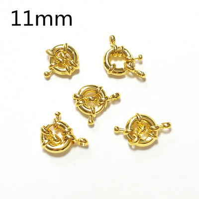 Naujas 10 vienetų / maišelis 11 mm 13 mm auksinis apvalus raktikaulio kaklo užsegimas "pasidaryk pats" papuošalų priedai Nemokamas pristatymas