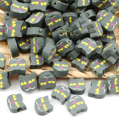 Helovino serijos polimero molio karoliukai laisvi tarpiniai karoliukai papuošalams gaminti „pasidaryk pats“ apyrankės, karoliai, papuošalai, priedai