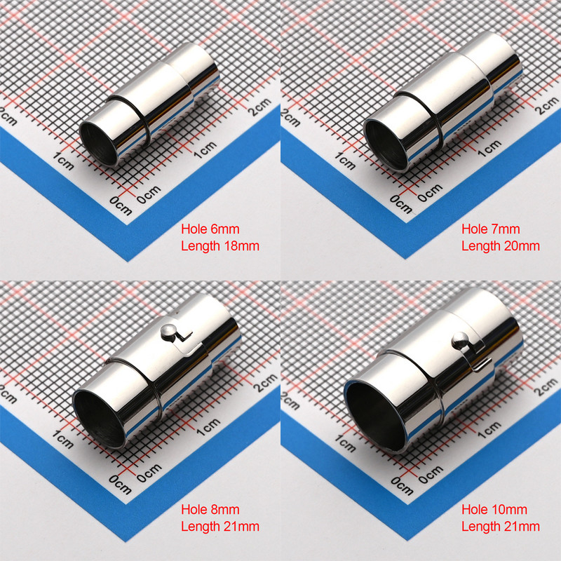 2 kom 2-10 mm od nehrđajućeg čelika Snažne magnetske sigurne kopče za zaključavanje Prikladne okrugle kožne uzice Konektori za narukvice Nalazi za izradu nakita