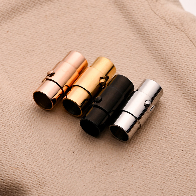 2 kom 2-10 mm od nehrđajućeg čelika Snažne magnetske sigurne kopče za zaključavanje Prikladne okrugle kožne uzice Konektori za narukvice Nalazi za izradu nakita