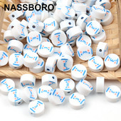 30 kom/Part Bijele perle za lice Perle od polimerske gline Labave odstojne perle za izradu nakita DIY Dodaci za narukvice Rukotvorine od perli