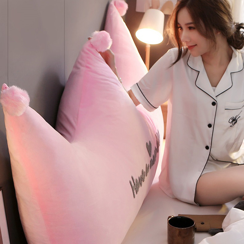 Bez punila Crown Bed Jastučnica Princess Prince Mekani perivi baršunasti kauč Dječji odrasli Krevet Uzglavlje Podno sjedalo Jastuk