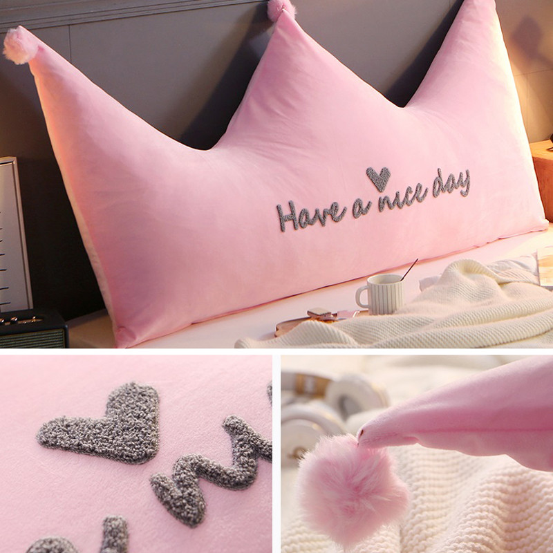 Bez punila Crown Bed Jastučnica Princess Prince Mekani perivi baršunasti kauč Dječji odrasli Krevet Uzglavlje Podno sjedalo Jastuk