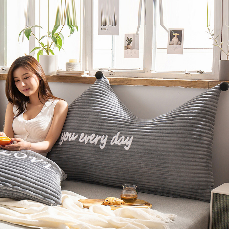 Be užpildų Pilka karūna pagalvėlės užvalkalas Minkštas plaunamas aksominis lova sofa kūdikių galvūgalio grindys sėdynės pagalvė tatami namų dekoracija