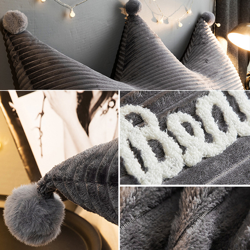 Be užpildų Pilka karūna pagalvėlės užvalkalas Minkštas plaunamas aksominis lova sofa kūdikių galvūgalio grindys sėdynės pagalvė tatami namų dekoracija