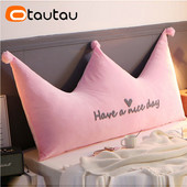 OTAUTAU Princess slatka ružičasta baršunasta kruna jastučnica bez ukrasa za krevet Naslon za glavu Naslon za leđa Navlaka za jastuk