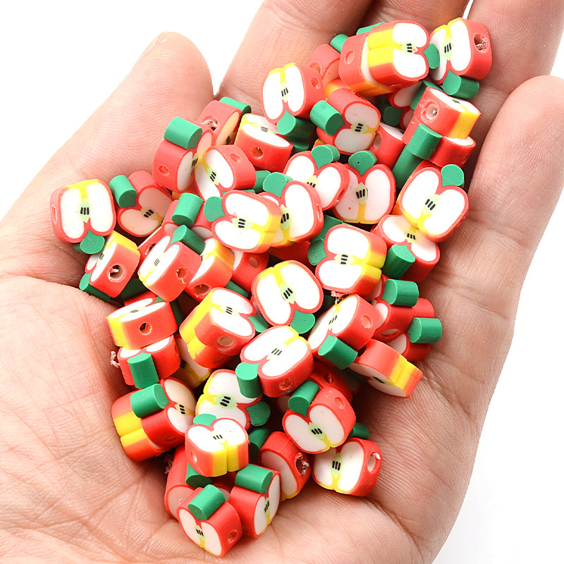 30 kom/komplet 10 mm šarene voćne perle perle od polimerske gline labave perle odstojnika za izradu nakita DIY pribor za narukvice
