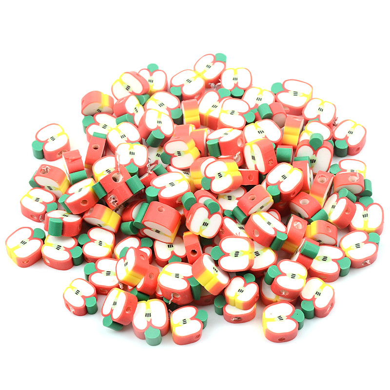 30 kom/komplet 10 mm šarene voćne perle perle od polimerske gline labave perle odstojnika za izradu nakita DIY pribor za narukvice