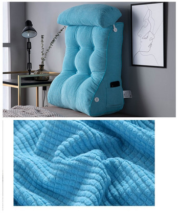 Μοντέρνο τριγωνικό μονόχρωμο βελούδινο μαξιλάρι πλάτης για καναπέ Μαξιλάρι πλάτης Κρεβάτι πλάτης καρέκλα γραφείου Μαξιλάρι στήριξης μέσης