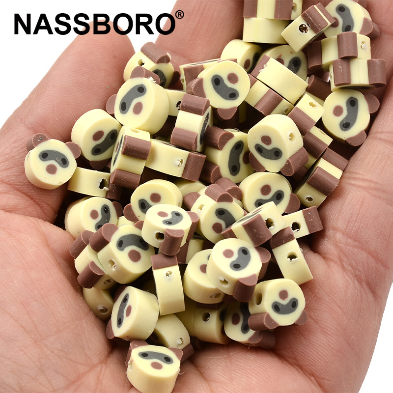 30 kom/lot Perle od polimerske gline s glavama životinja Labave perle s odstojnicima za izradu nakita Narukvica Ručno izrađena DIY dodatna perla