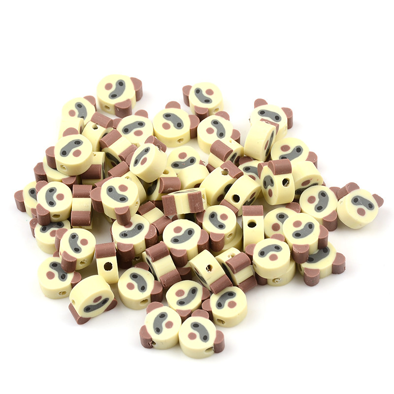 30 kom/lot Perle od polimerske gline s glavama životinja Labave perle s odstojnicima za izradu nakita Narukvica Ručno izrađena DIY dodatna perla
