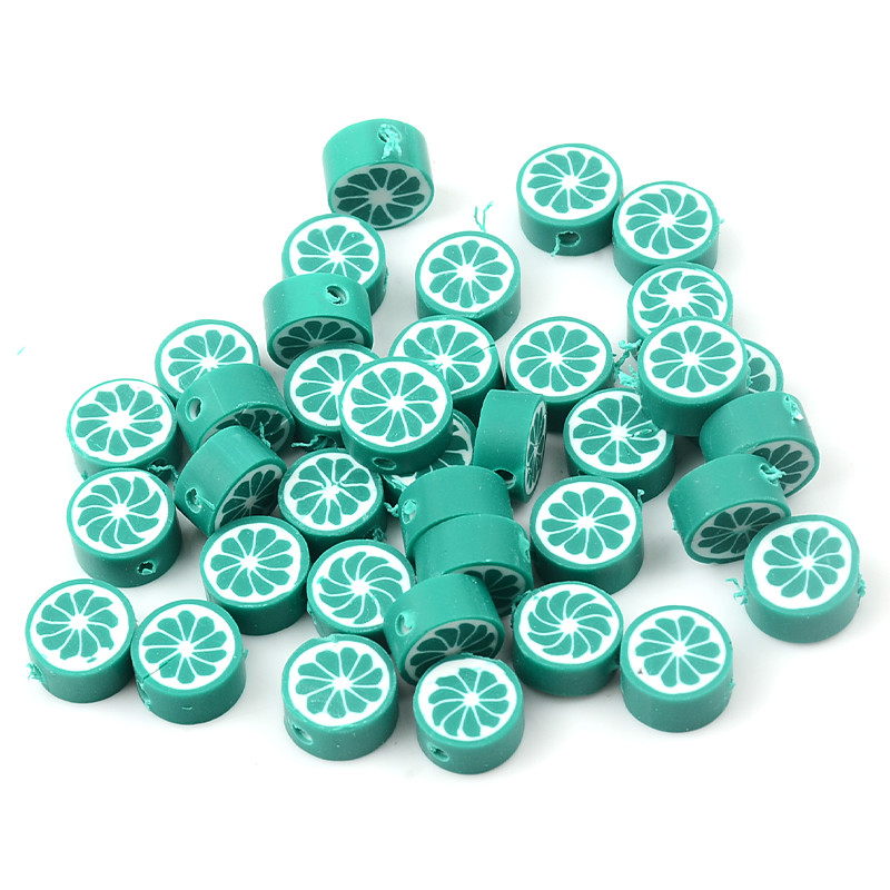30 kom/lot čips od plavog limuna, perle od polimerske gline, labave perle za izradu nakita, pribor za narukvice DIY