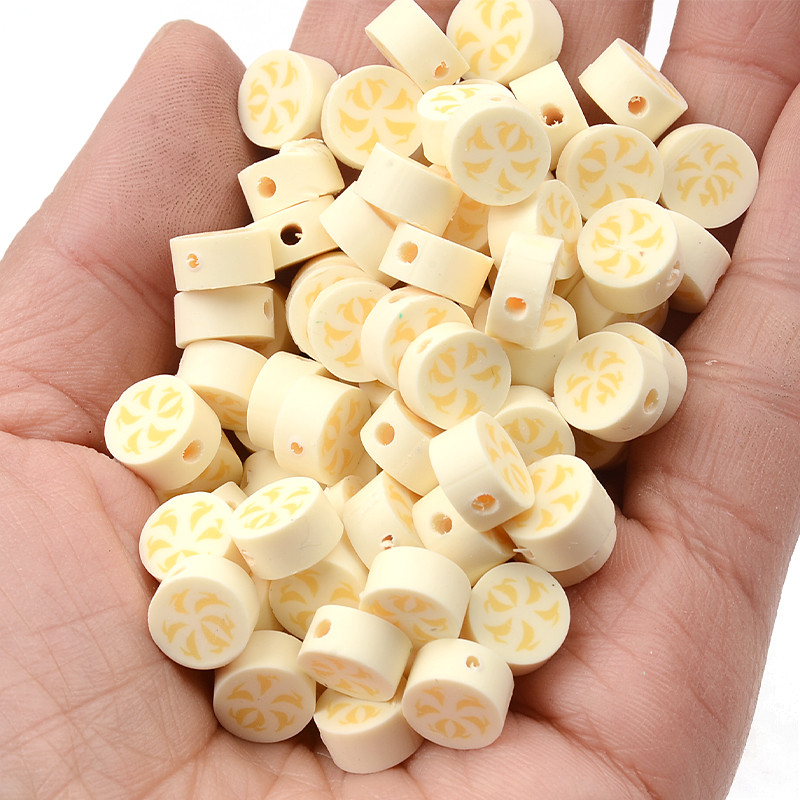 30 kom/Part svijetložuti čips perle od polimerske gline od voća labave perle za odstojnike za izradu nakita DIY pribor za narukvice