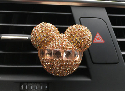 Priză aer condiționat mașină Decor pentru parfum Strălucire Cap de desene animate pentru difuzor de parfum auto Accesorii auto Interior pentru fete