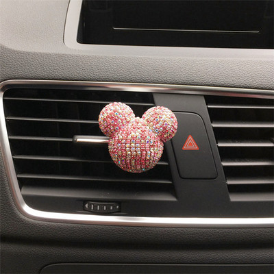 Priză aer condiționat mașină Decor pentru parfum Strălucire Cap de desene animate pentru difuzor de parfum auto Accesorii auto Interior pentru fete