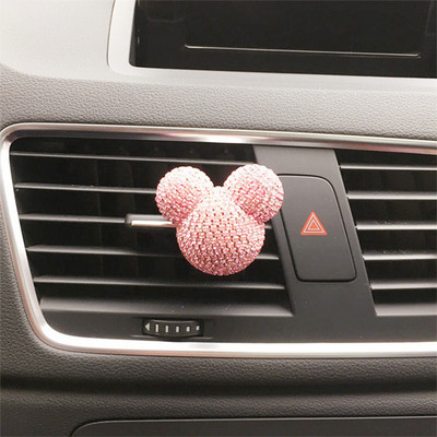 Priză aer condiționat mașină Decor pentru parfum Strălucire Cap de desene animate pentru difuzor de parfum auto Accesorii auto Interior pentru fete