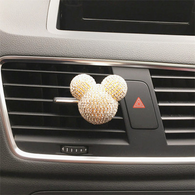 Priză aer condiționat mașină Decor pentru parfum Strălucire Cap de desene animate pentru difuzor de parfum auto Accesorii auto Interior pentru fete