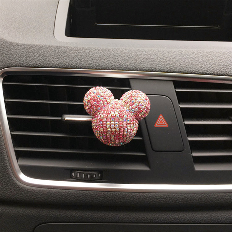 Priză aer condiționat mașină Decor pentru parfum Strălucire Cap de desene animate pentru difuzor de parfum auto Accesorii auto Interior pentru fete