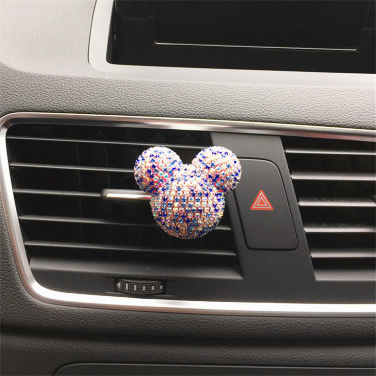 Priză aer condiționat mașină Decor pentru parfum Strălucire Cap de desene animate pentru difuzor de parfum auto Accesorii auto Interior pentru fete