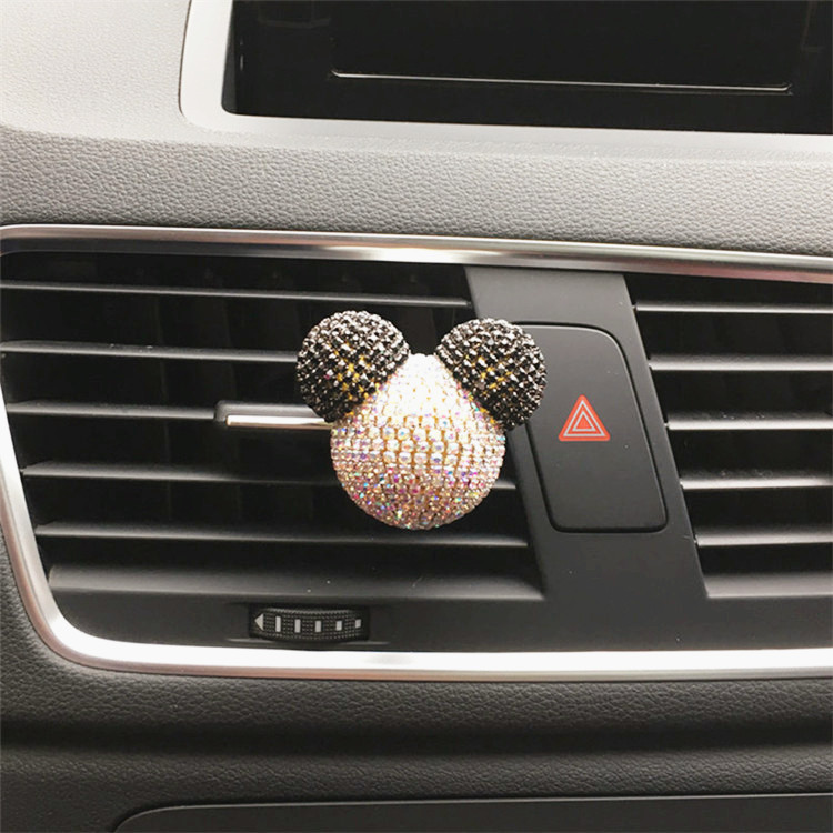 Priză aer condiționat mașină Decor pentru parfum Strălucire Cap de desene animate pentru difuzor de parfum auto Accesorii auto Interior pentru fete