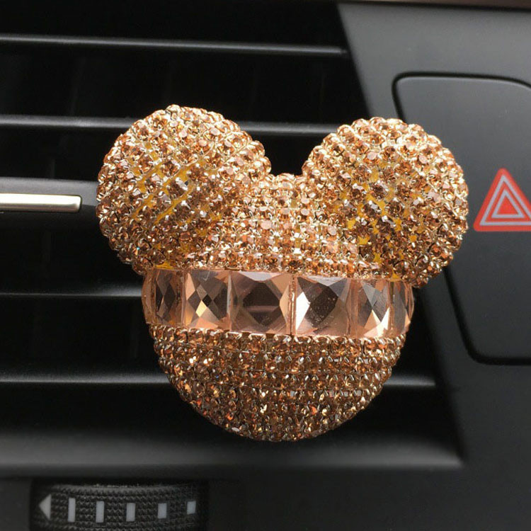 Priză aer condiționat mașină Decor pentru parfum Strălucire Cap de desene animate pentru difuzor de parfum auto Accesorii auto Interior pentru fete
