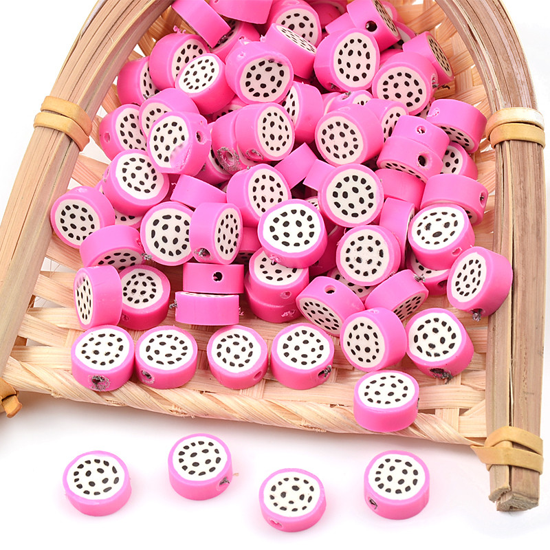 30/60/90kom 10mm voćne perle perle od polimerske gline labave razmaknice perle za izradu nakita DIY dodaci za narukvice