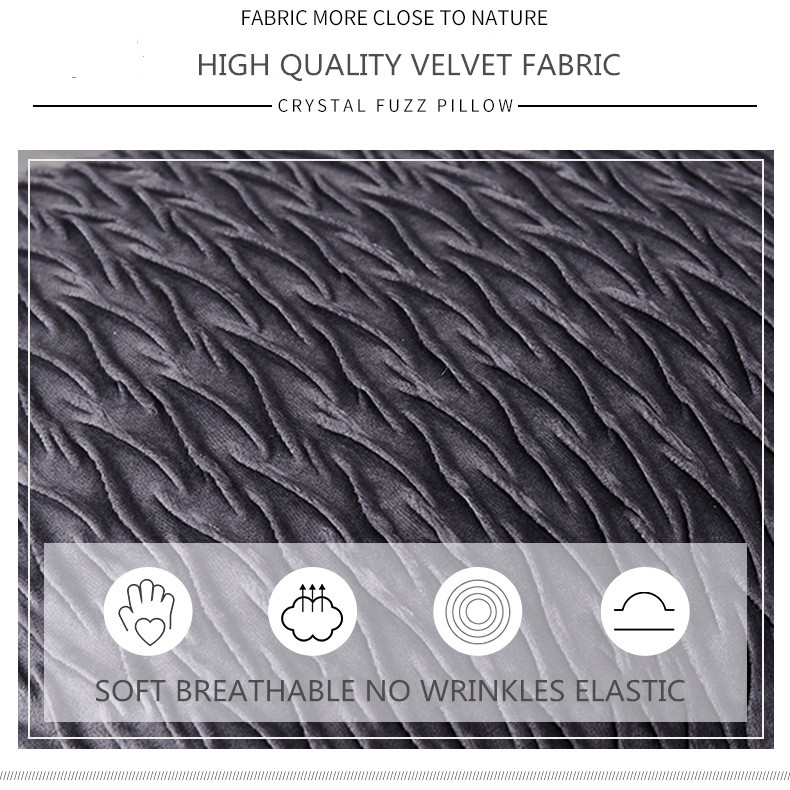 Čvrsta baršunasta jastučnica, nordijski prešani valoviti uzorci, jastuci, navlaka, kauč, geometrija, jastuci za uređenje dnevne sobe