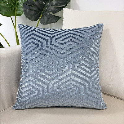 Tavaszi színek Jacquard geometrikus párnahuzat Kanapé Dekoratív vágás bársony díszpárnahuzat gyárból
