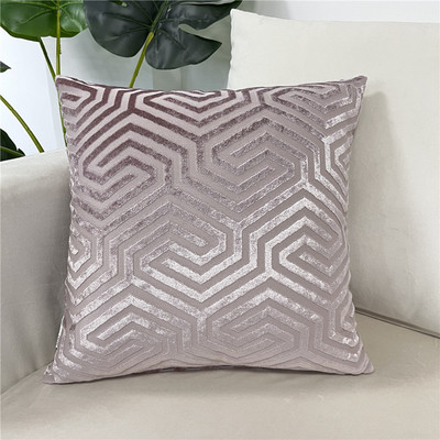 Tavaszi színek Jacquard geometrikus párnahuzat Kanapé Dekoratív vágás bársony díszpárnahuzat gyárból