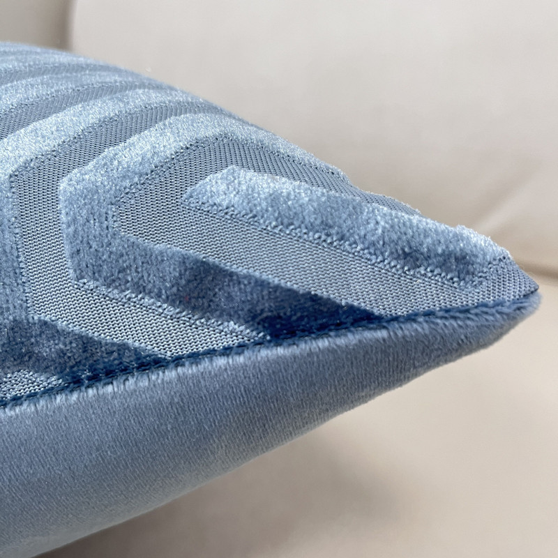 Tavaszi színek Jacquard geometrikus párnahuzat Kanapé Dekoratív vágás bársony díszpárnahuzat gyárból