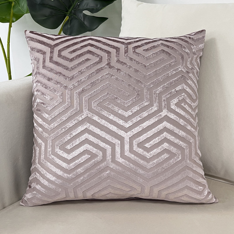 Tavaszi színek Jacquard geometrikus párnahuzat Kanapé Dekoratív vágás bársony díszpárnahuzat gyárból