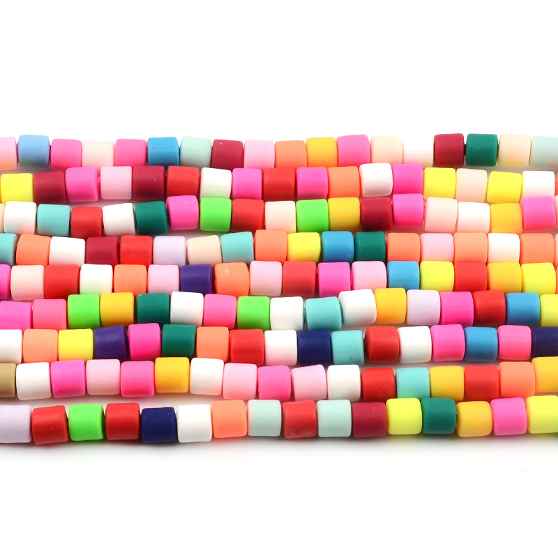 6,5x6 mm Šarene perle od polimerske gline u obliku cilindra za izradu nakita Rasute perle s odstojnicima DIY ručno rađeni dodaci