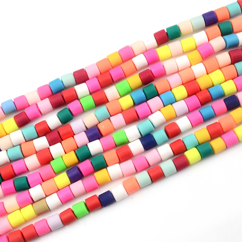 6,5x6 mm Šarene perle od polimerske gline u obliku cilindra za izradu nakita Rasute perle s odstojnicima DIY ručno rađeni dodaci