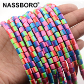 6x6 mm šarene perle od polimerske gline u obliku cilindra za izradu nakita DIY ručno izrađeni dodaci