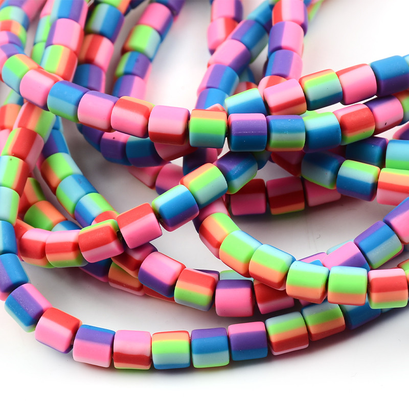6x6 mm šarene perle od polimerske gline u obliku cilindra za izradu nakita DIY ručno izrađeni dodaci