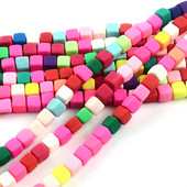 Šarene kockaste perle od 6 mm Perle od polimerske gline Odstojnik Slobodne četvrtaste perle za izradu nakita Narukvica s privjeskom Ogrlica DIY dodaci