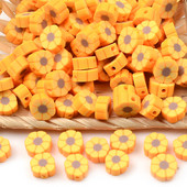 30 kom/Part perle od narančastog cvijeta čips perle od polimerske gline labave perle za odstojnike za izradu nakita DIY narukvica Dodaci za nakit